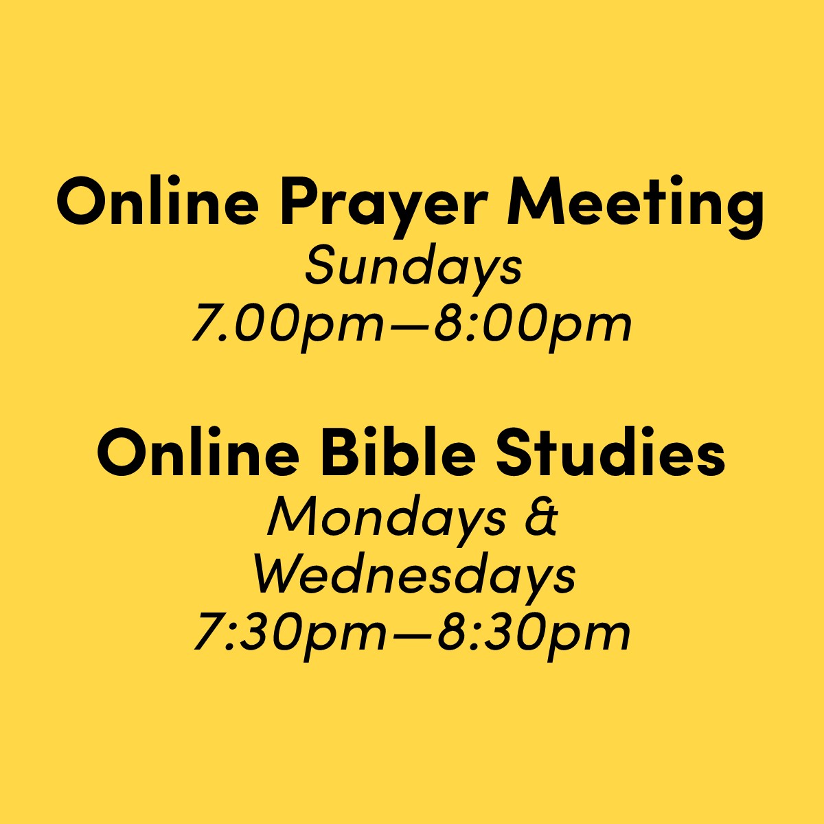 Online Prayer Meeting 